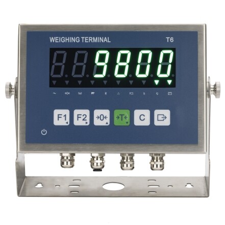 Indicador de peso con pantalla LCD modelo T6 con RS232 y RS485 - ELICROM