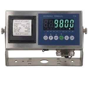 Indicador de peso con pantalla LED modelo T0 con impresora de matriz de puntos incorporada. - ELICROM