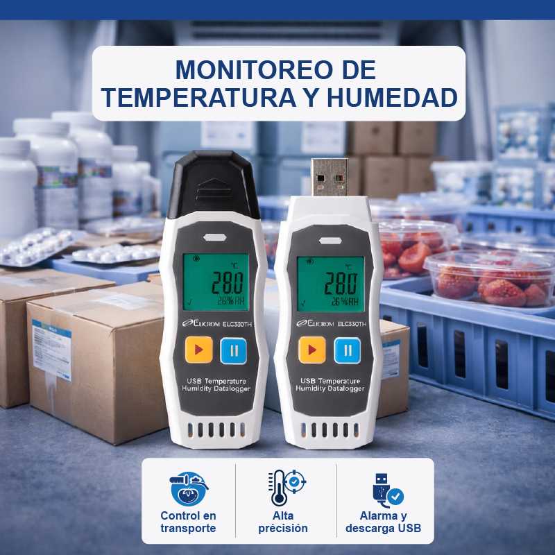 Datalogger con USB ELC330TH - ELICROM