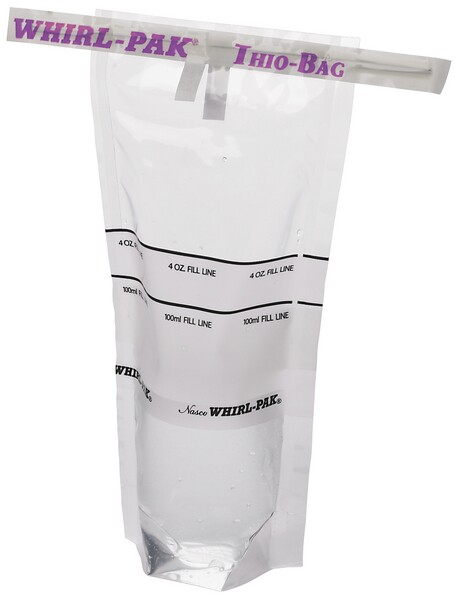 WHIRL PAK Stand-Up Sterile Bag with Sodium Thiosulfate, pk/100 - ELICROM