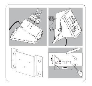 Soporte de pared vertical para indicadores de peso Midrics, Combics o Signum - ELICROM